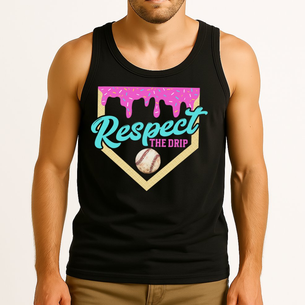 Respect The Drip Ice Cream Dripping Tank Top
