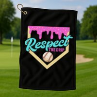 Respect The Drip Ice Cream Dripping Golf Towel