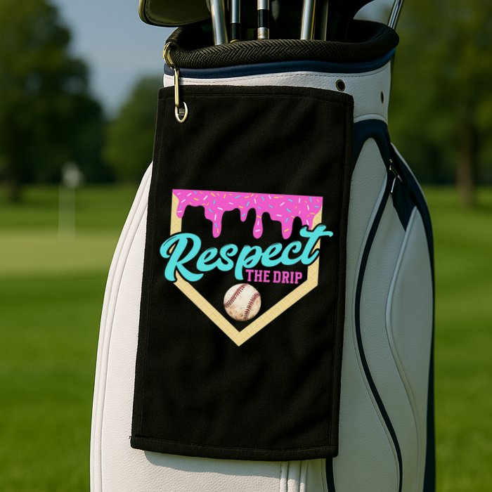 Respect The Drip Ice Cream Dripping Golf Towel