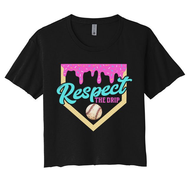 Respect The Drip Ice Cream Dripping Crop Top