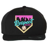Respect The Drip Ice Cream Dripping Wool Snapback Cap