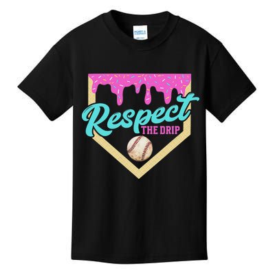 Respect The Drip Ice Cream Dripping Kids T-Shirt