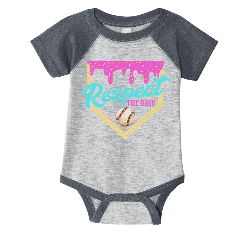Respect The Drip Ice Cream Dripping Infant Baby Jersey Bodysuit