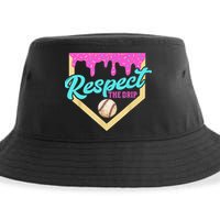 Respect The Drip Baseball Home Plate Ice Cream Dripping Sustainable Bucket Hat