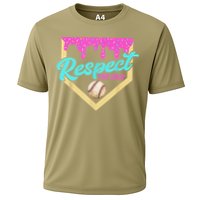 Respect The Drip Baseball Home Plate Ice Cream Dripping Cooling Performance Crew T-Shirt