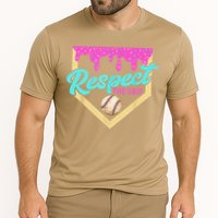 Respect The Drip Baseball Home Plate Ice Cream Dripping Cooling Performance Crew T-Shirt