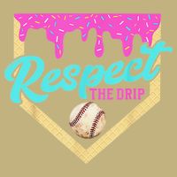 Respect The Drip Baseball Home Plate Ice Cream Dripping Cooling Performance Crew T-Shirt