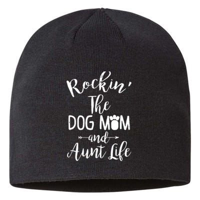 Rocking The Dog Mom And Aunt Life Mothers Day Gift Dog Lover Tank Top Sustainable Beanie