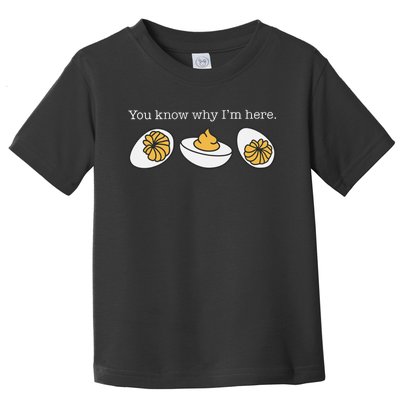 Retro Thanksgiving Dinner You Know Why IM Here Deviled Egg Toddler T-Shirt