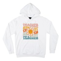 Retro Teacher Daisy Colorful Elementary School Teacher Hoodie