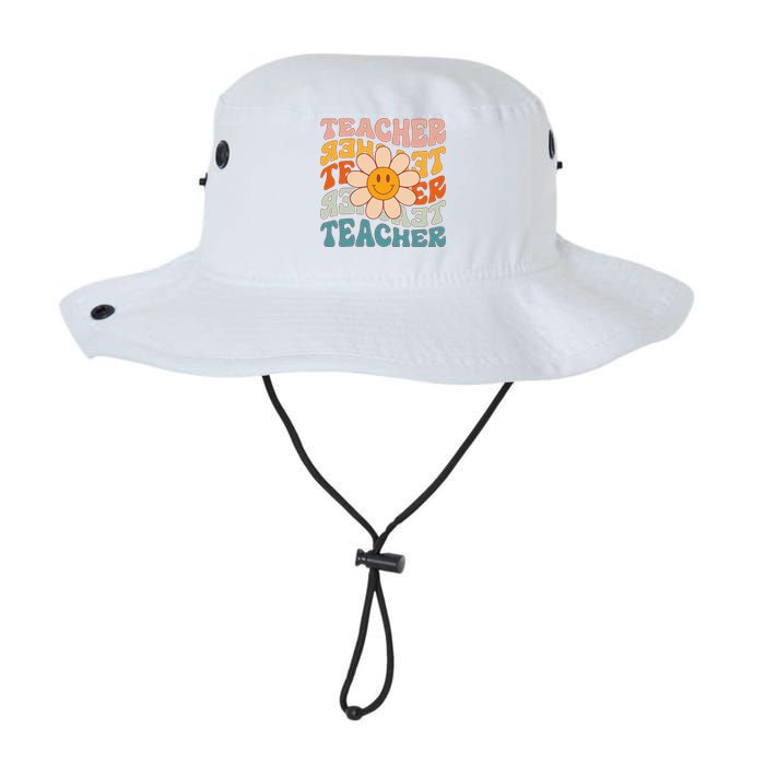 Retro Teacher Daisy Colorful Elementary School Teacher Legacy Cool Fit Booney Bucket Hat