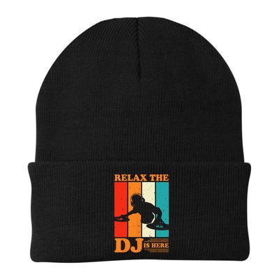 Relax The DJ Is Here Funny DJ Disc Jockey Music Player Dad Beanie
