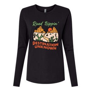 Road Trippin Destination Unknown Wanderlust Travel Western Funny Gift Womens Cotton Relaxed Long Sleeve T-Shirt