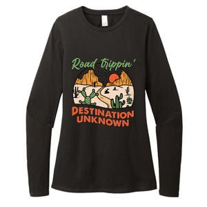 Road Trippin Destination Unknown Wanderlust Travel Western Funny Gift Womens CVC Long Sleeve Shirt