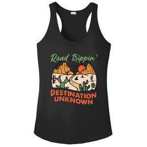 Road Trippin Destination Unknown Wanderlust Travel Western Funny Gift Ladies PosiCharge Competitor Racerback Tank