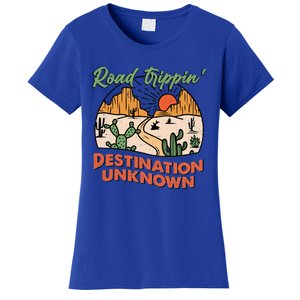 Road Trippin Destination Unknown Wanderlust Travel Western Funny Gift Women's T-Shirt