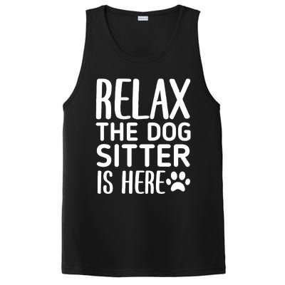 Relax The Dog Sitter Is Here Funny Dogs Sitting Quote PosiCharge Competitor Tank