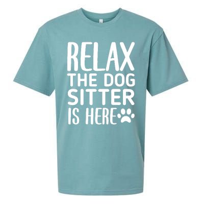 Relax The Dog Sitter Is Here Funny Dogs Sitting Quote Sueded Cloud Jersey T-Shirt