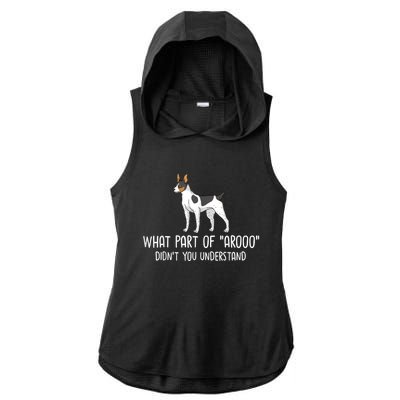 Rat Terrier Dog Puppies Owner Lover Ladies PosiCharge Tri-Blend Wicking Draft Hoodie Tank