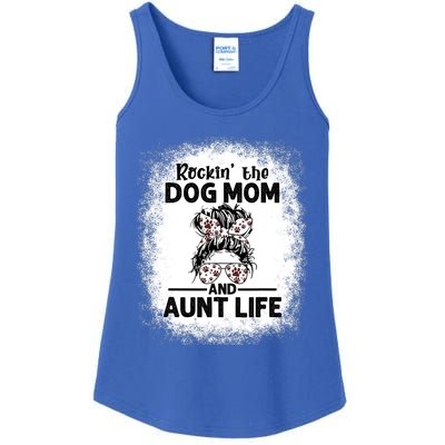 Rockin' The Dog Mom And Aunt Life Funny Dog Lover Dog Mom Gift Ladies Essential Tank