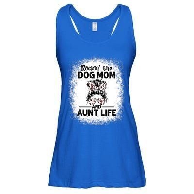 Rockin' The Dog Mom And Aunt Life Funny Dog Lover Dog Mom Gift Ladies Essential Flowy Tank