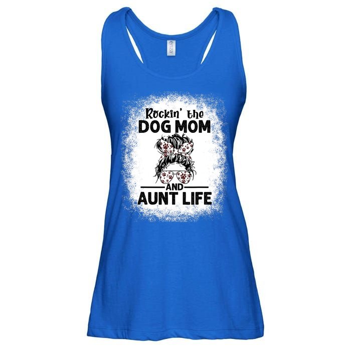 Rockin' The Dog Mom And Aunt Life Funny Dog Lover Dog Mom Gift Ladies Essential Flowy Tank