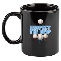 Respect The Drip Baseball Ice 11oz C Handle Ceramic Mug
