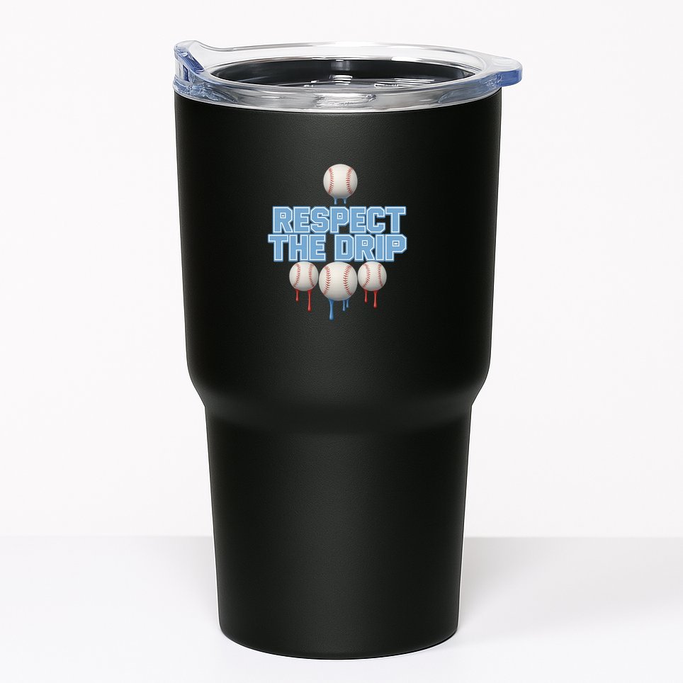Respect The Drip Baseball Ice Tumbler