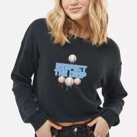 Respect The Drip Baseball Ice Cropped Pullover Crew