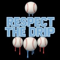Respect The Drip Baseball Ice Cropped Pullover Crew