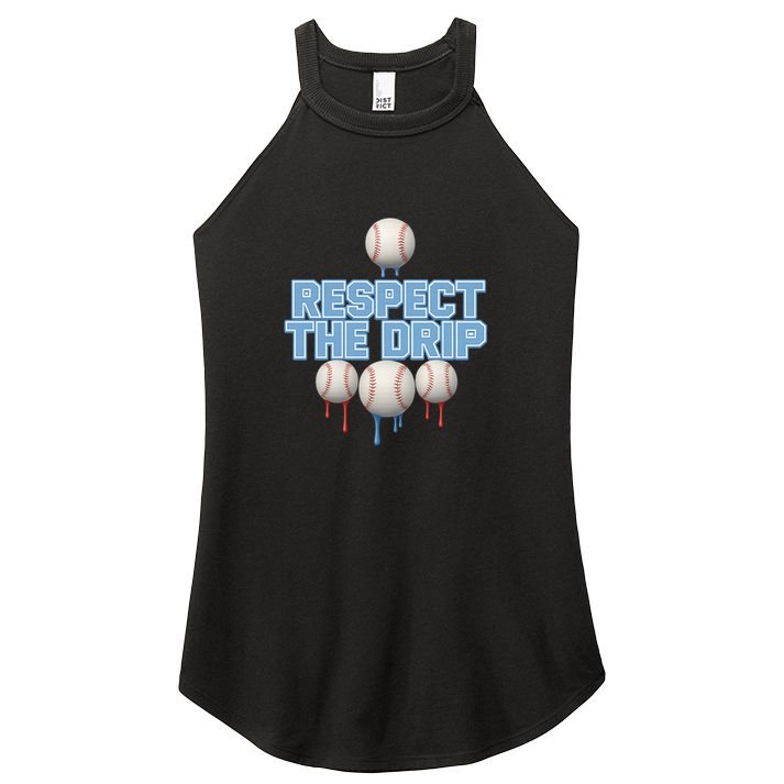 Respect The Drip Baseball Ice Women's Perfect Tri Rocker Tank
