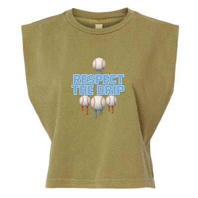 Respect The Drip Baseball Ice Garment-Dyed Women's Muscle Tee