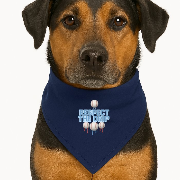 Respect The Drip Baseball Ice USA-Made Doggie Bandana