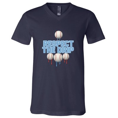 Respect The Drip Baseball Ice V-Neck T-Shirt