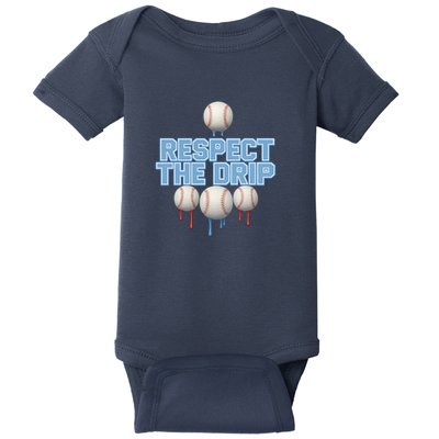 Respect The Drip Baseball Ice Baby Bodysuit