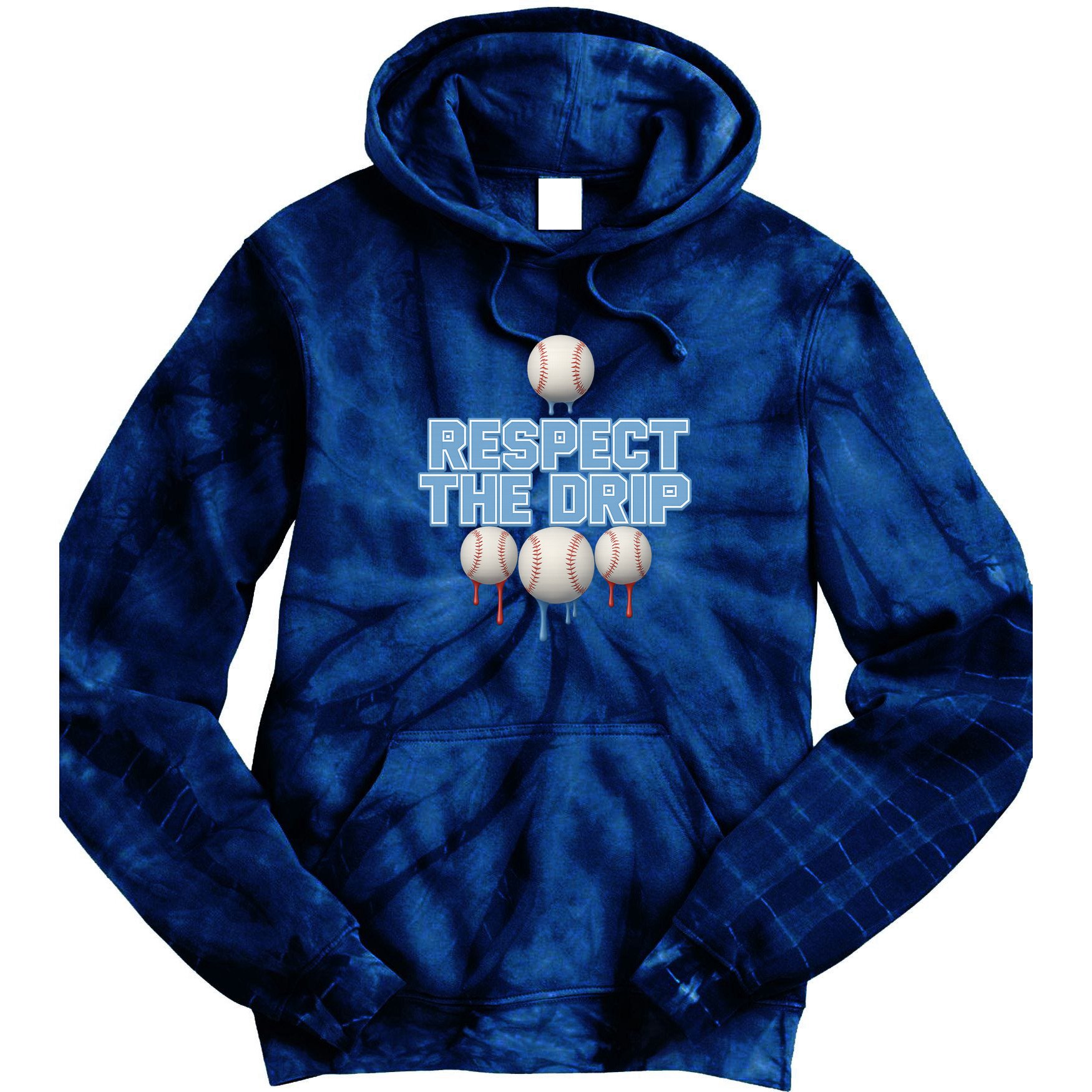 Respect The Drip Baseball Ice Tie Dye Hoodie