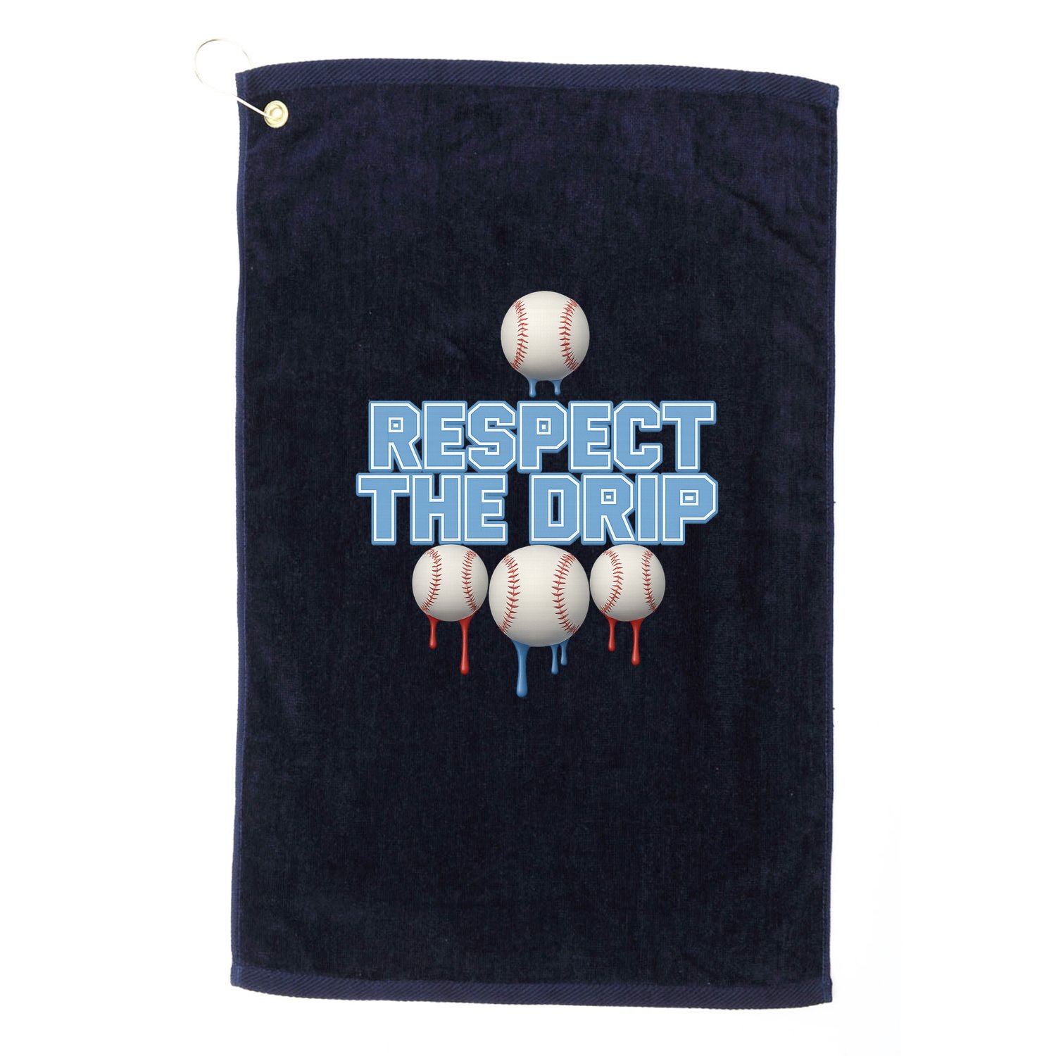 Respect The Drip Baseball Ice Golf Towel