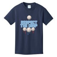 Respect The Drip Baseball Ice Kids T-Shirt