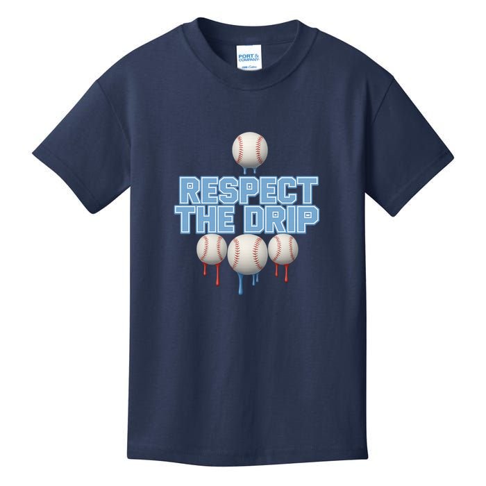 Respect The Drip Baseball Ice Kids T-Shirt