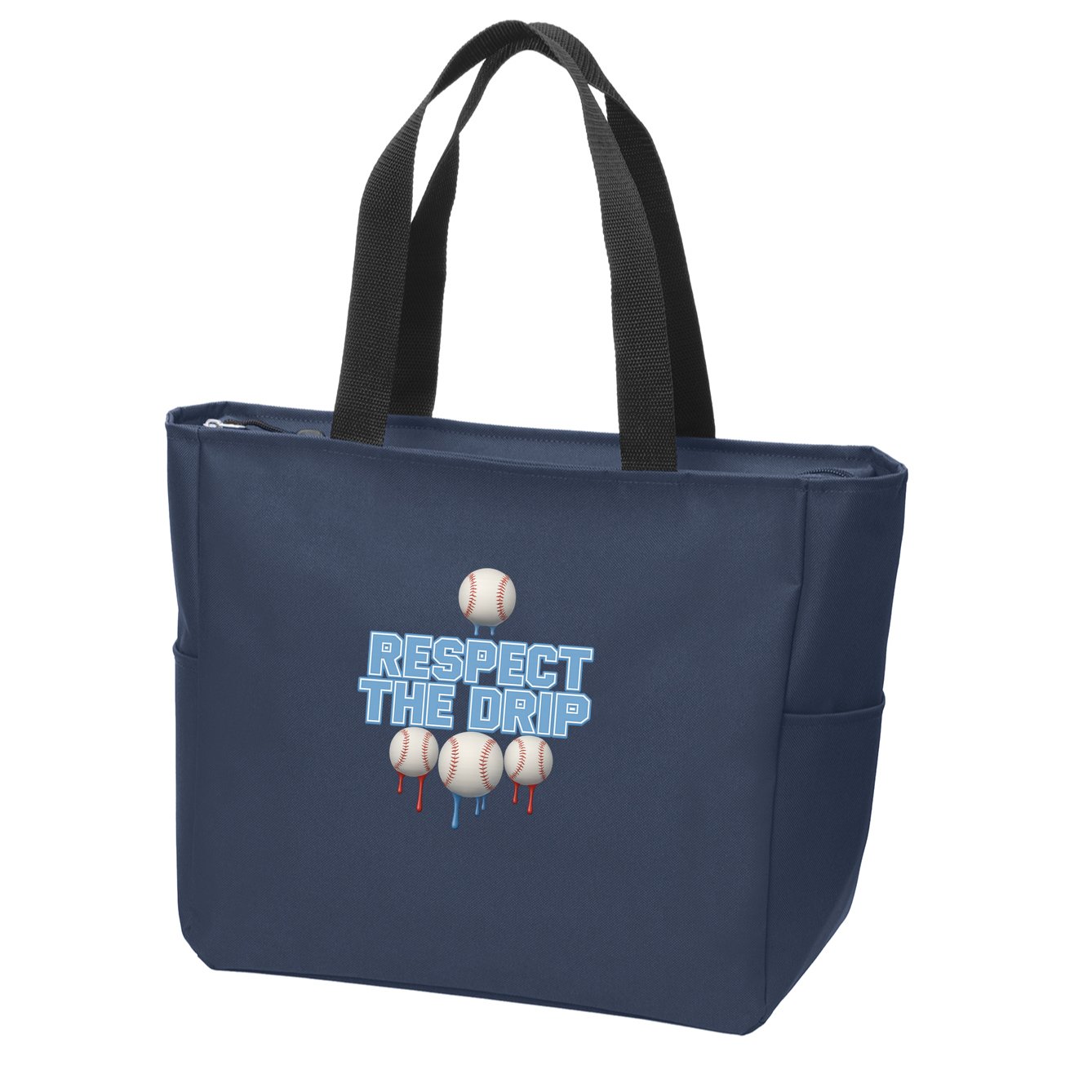 Respect The Drip Baseball Ice Zip Tote Bag