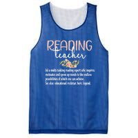 Reading Teacher Definition School Book Reading Specialist Gift Mesh Reversible Basketball Jersey Tank