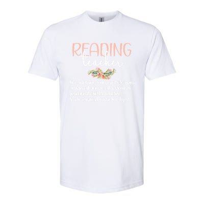 Reading Teacher Definition School Book Reading Specialist Gift Softstyle CVC T-Shirt