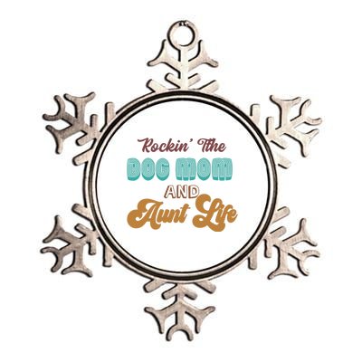 Rockin' The Dog Mom And Aunt Life Designs Gift Metallic Star Ornament