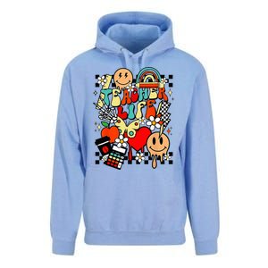 Retro Teacher Daisy Colorful Elementary School Teacher Unisex Surf Hoodie