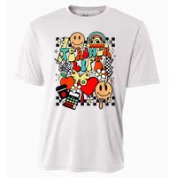 Retro Teacher Daisy Colorful Elementary School Teacher Cooling Performance Crew T-Shirt