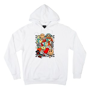 Retro Teacher Daisy Colorful Elementary School Teacher Hoodie