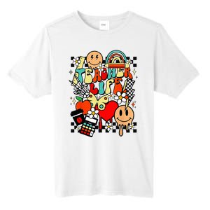 Retro Teacher Daisy Colorful Elementary School Teacher Tall Fusion ChromaSoft Performance T-Shirt