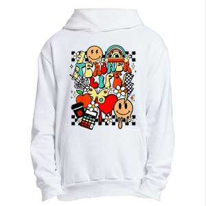 Retro Teacher Daisy Colorful Elementary School Teacher Urban Pullover Hoodie