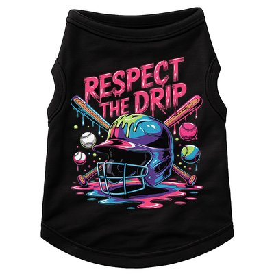 Respect The Drip Baseball Bat Ice Cream Drip Doggie Tank
