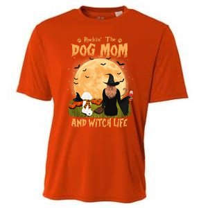 Rocking The Dog Mom And Witch Life Bichon Frise Halloween Cute Gift Cooling Performance Crew T-Shirt